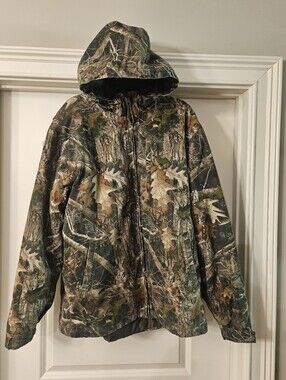 RedHead Men's Camouflage Hooded Insulated Jacket Size XL